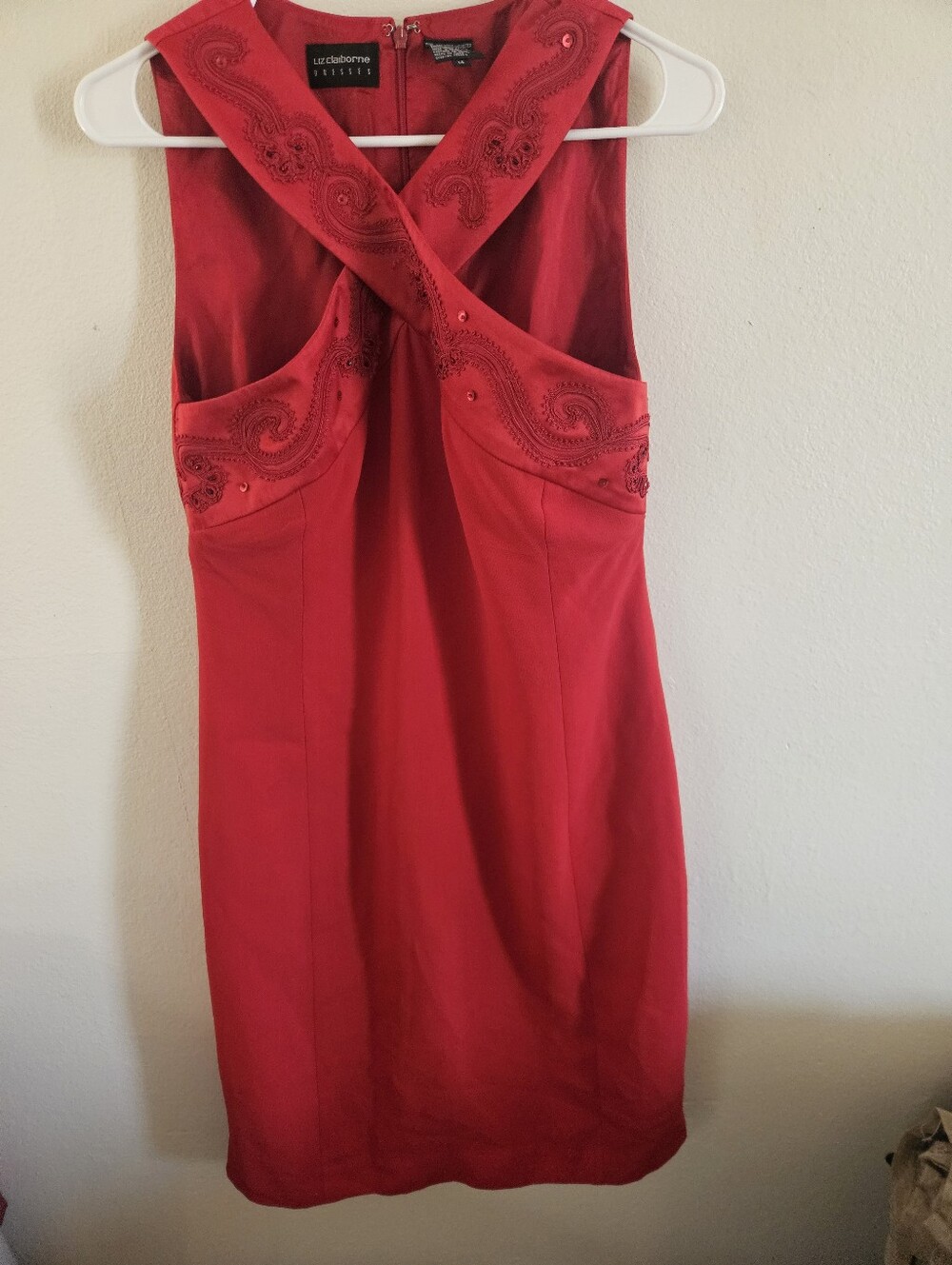 Liz Claiborne Womans Sexy Red Dress Size 14